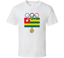 Togo Pyeongchang 2018 Winter Olympics Flag Gold Medal T Shirt