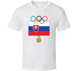 Slovakia Pyeongchang 2018 Winter Olympics Flag Gold Medal T Shirt