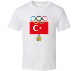 Turkey Pyeongchang 2018 Winter Olympics Flag Gold Medal T Shirt