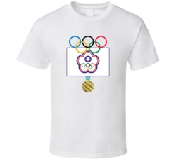 Chinese Taipei Pyeongchang 2018 Winter Olympics Flag Gold Medal T Shir