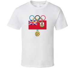 Bermuda Pyeongchang 2018 Winter Olympics Flag Gold Medal T Shirt