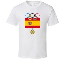 Spain Pyeongchang 2018 Winter Olympics Flag Gold Medal T Shirt