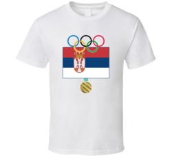 Serbia Pyeongchang 2018 Winter Olympics Flag Gold Medal T Shirt