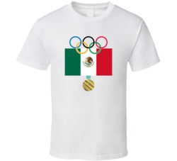 Mexico Pyeongchang 2018 Winter Olympics Flag Gold Medal T Shirt