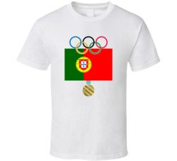 Portugal Pyeongchang 2018 Winter Olympics Flag Gold Medal T Shirt
