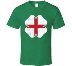 Irish English Flag St Patrick's Day Drinking Worn Look T Shirt Irish English Flag St Patrick's Day Drinking Worn Look T Shirt