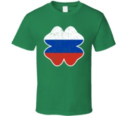 Irish Russian Flag St Patrick's Day Drinking Worn Look T Shirt Irish Russian Flag St Patrick's Day Drinking Worn Look T Shirt