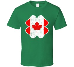 Irish Canadian Flag St Patrick's Day Drinking Worn Look T Shirt Irish Canadian Flag St Patrick's Day Drinking Worn Look T Shirt