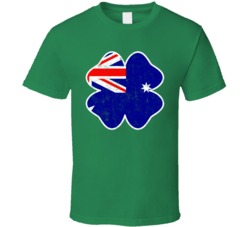 Irish Australian Flag St Patrick's Day Drinking Worn Look T Shirt Irish Australian Flag St Patrick's Day Drinking Worn Look T Shirt