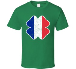 Irish French Flag St Patrick's Day Drinking Worn Look T Shirt Irish French Flag St Patrick's Day Drinking Worn Look T Shirt