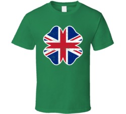 Irish British Flag St Patrick's Day Drinking Worn Look T Shirt Irish British Flag St Patrick's Day Drinking Worn Look T Shirt