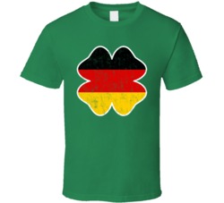 Irish German Flag St Patrick's Day Drinking Worn Look T Shirt Irish German Flag St Patrick's Day Drinking Worn Look T Shirt
