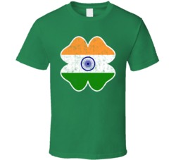 Irish Indian Flag St Patrick's Day Drinking Worn Look T Shirt Irish Indian Flag St Patrick's Day Drinking Worn Look T Shirt