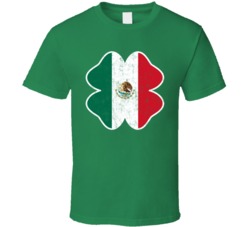 Irish Mexican Flag St Patrick's Day Drinking Worn Look T Shirt Irish Mexican Flag St Patrick's Day Drinking Worn Look T Shirt