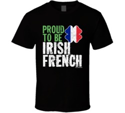 Proud To Be Irish French Worn Look T Shirt Proud To Be Irish French Worn Look T Shirt