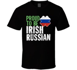 Proud To Be Irish Russian Worn Look T Shirt Proud To Be Irish Russian Worn Look T Shirt