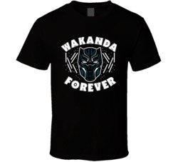 Black Panther Helmet Wakanda Forever T Shirt