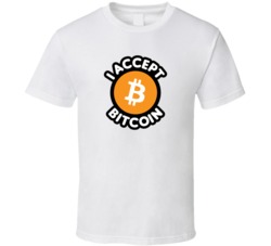 I Accept Bitcoin Cryptocurrency Blockchain Investment T Shirt