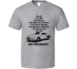 1958 Porsche 356 No Problem Vintage Car T Shirt