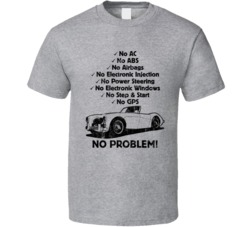 1956 Austin Healey 100 No Problem Vintage Car T Shirt