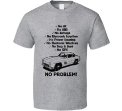 1955 Mercedes Benz 300sl Gullwing No Problem Vintage Car T Shirt