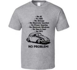 1965 Volkswagen Beetle No Problem Vintage Car T Shirt 1965 Volkswagen Beetle No Problem Vintage Car T Shirt