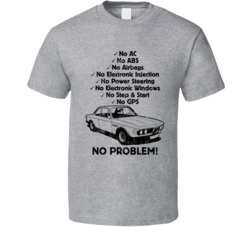 1972 Bmw 30 Csl No Problem Vintage Car T Shirt