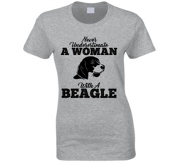 Never Underestimate A Woman With A Beagle Dog T Shirt Never Underestimate A Woman With A Beagle Dog T Shirt