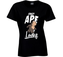 Crazy Ape Lady Animal Pet Owner T Shirt Crazy Ape Lady Animal Pet Owner T Shirt