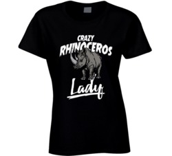 Crazy Rhinoceros Lady Animal Pet Owner T Shirt Crazy Rhinoceros Lady Animal Pet Owner T Shirt