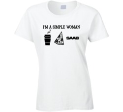 Saab Simple Woman Coffee Pizza Car Logo Driving Fan T Shirt Saab Simple Woman Coffee Pizza Car Logo Driving Fan T Shirt