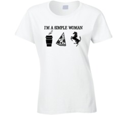 Ferrari Simple Woman Coffee Pizza Car Logo Driving Fan T Shirt Ferrari Simple Woman Coffee Pizza Car Logo Driving Fan T Shirt