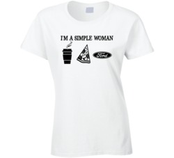 Ford Simple Woman Coffee Pizza Car Logo Driving Fan T Shirt Ford Simple Woman Coffee Pizza Car Logo Driving Fan T Shirt