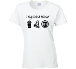 Fiat Simple Woman Coffee Pizza Car Logo Driving Fan T Shirt Fiat Simple Woman Coffee Pizza Car Logo Driving Fan T Shirt