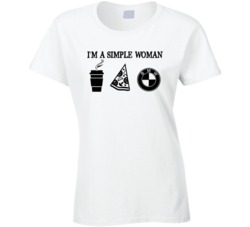 Bmw Simple Woman Coffee Pizza Car Logo Driving Fan T Shirt Bmw Simple Woman Coffee Pizza Car Logo Driving Fan T Shirt