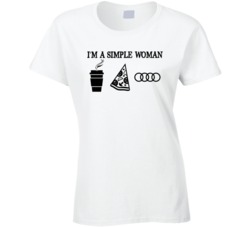 Audi Simple Woman Coffee Pizza Car Logo Driving Fan T Shirt Audi Simple Woman Coffee Pizza Car Logo Driving Fan T Shirt
