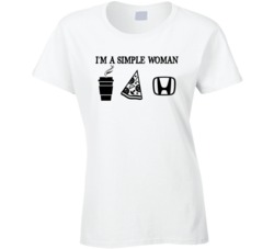 Honda Simple Woman Coffee Pizza Car Logo Driving Fan T Shirt Honda Simple Woman Coffee Pizza Car Logo Driving Fan T Shirt