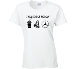 Mercedes Benz Simple Woman Coffee Pizza Car Logo Driving Fan T Shirt Mercedes Benz Simple Woman Coffee Pizza Car Logo Driving Fan T Shirt
