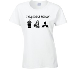 Mitsubishi Simple Woman Coffee Pizza Car Logo Driving Fan T Shirt Mitsubishi Simple Woman Coffee Pizza Car Logo Driving Fan T Shirt