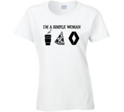 Renault Simple Woman Coffee Pizza Car Logo Driving Fan T Shirt Renault Simple Woman Coffee Pizza Car Logo Driving Fan T Shirt