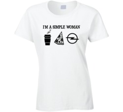 Opel Simple Woman Coffee Pizza Car Logo Driving Fan T Shirt Opel Simple Woman Coffee Pizza Car Logo Driving Fan T Shirt