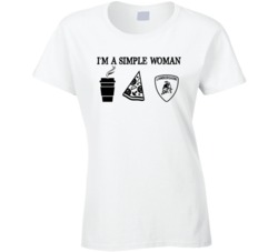 Lamborghini Simple Woman Coffee Pizza Car Logo Driving Fan T Shirt Lamborghini Simple Woman Coffee Pizza Car Logo Driving Fan T Shirt