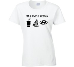 Hyundai Simple Woman Coffee Pizza Car Logo Driving Fan T Shirt Hyundai Simple Woman Coffee Pizza Car Logo Driving Fan T Shirt