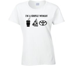 Toyota Simple Woman Coffee Pizza Car Logo Driving Fan T Shirt Toyota Simple Woman Coffee Pizza Car Logo Driving Fan T Shirt