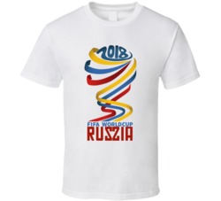 Russia 2018 World Cup Trophy Logo Football Futbol Soccer Fan T Shirt Russia 2018 World Cup Trophy Logo Football Futbol Soccer Fan T Shirt