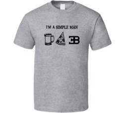 Bugatti Simple Man Beer Pizza Car Logo Driving Fan T Shirt Bugatti Simple Man Beer Pizza Car Logo Driving Fan T Shirt