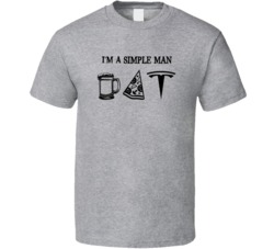 Tesla Simple Man Beer Pizza Car Logo Driving Fan T Shirt Tesla Simple Man Beer Pizza Car Logo Driving Fan T Shirt