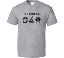Gaz Simple Man Beer Pizza Car Logo Driving Fan T Shirt Gaz Simple Man Beer Pizza Car Logo Driving Fan T Shirt