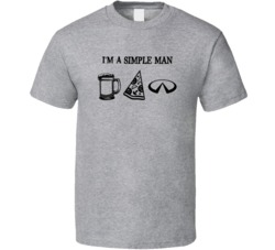 Infiniti Simple Man Beer Pizza Car Logo Driving Fan T Shirt Infiniti Simple Man Beer Pizza Car Logo Driving Fan T Shirt