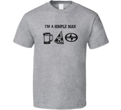 Scion Simple Man Beer Pizza Car Logo Driving Fan T Shirt Scion Simple Man Beer Pizza Car Logo Driving Fan T Shirt
